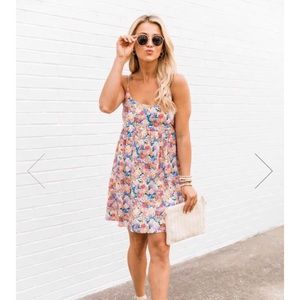 Pink Lilly Floral Dress NWOT